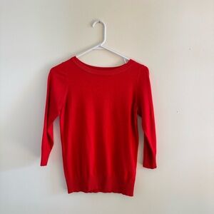 Fire Red Crew Neck Sweater